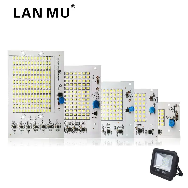 LAN mсветодио дный u светодиодные лампы чипы В 220 В SMD 2835 5730 Smart светодио дный IC Свет Вход 10W 20W 30W 50W 90 Вт для наружного прожектора