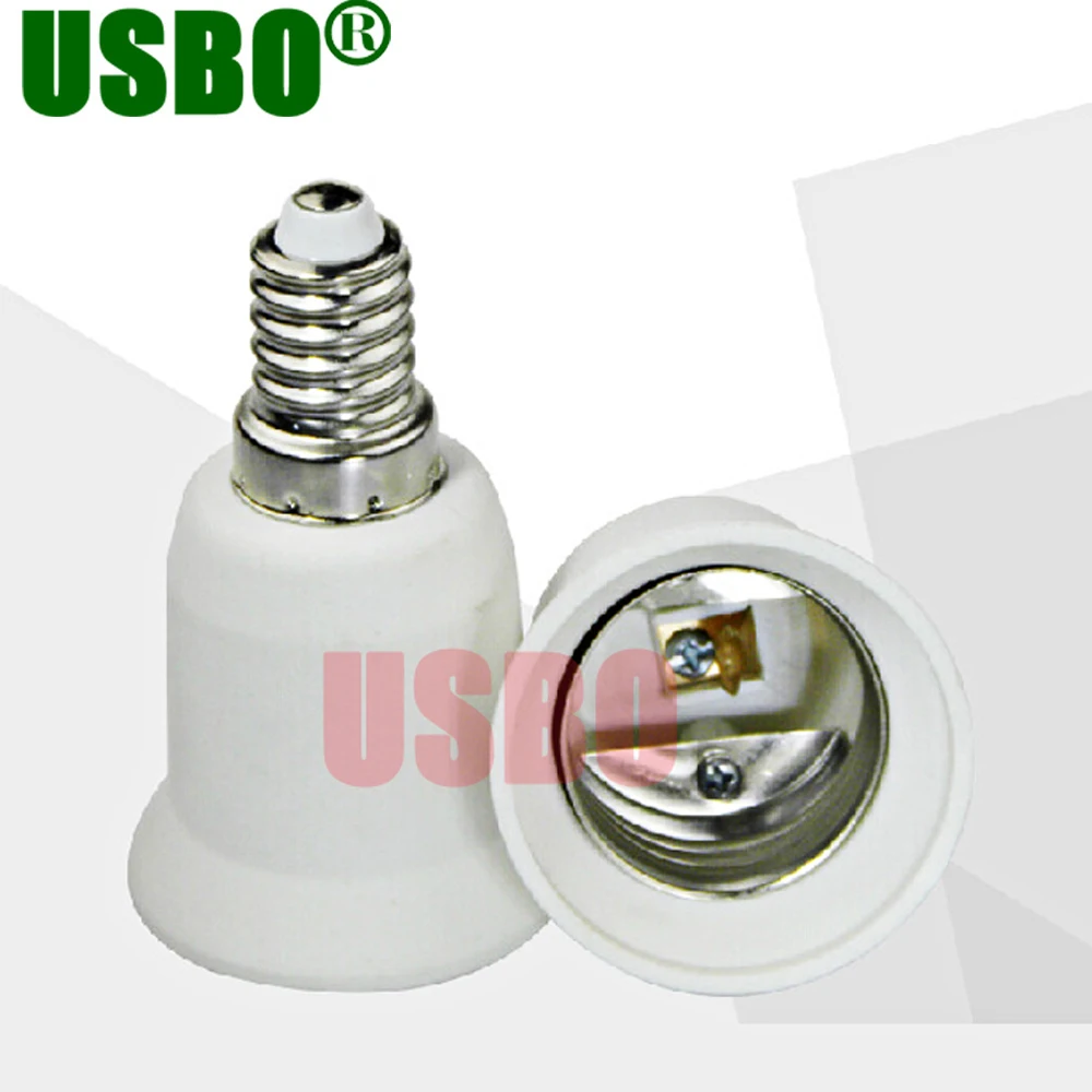 E14 to E27 White 6A 220V Conversion Lamp Holder Lamp Switch With Big