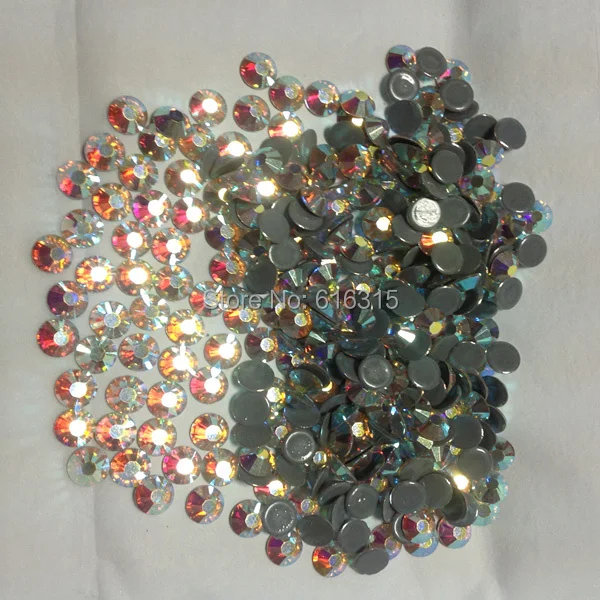 

Wholesale Austrian hotfix rhinestone SS 16 crystal AB color 4mm flat back 1440pcs each pack for t-shirt hotfix free shipping