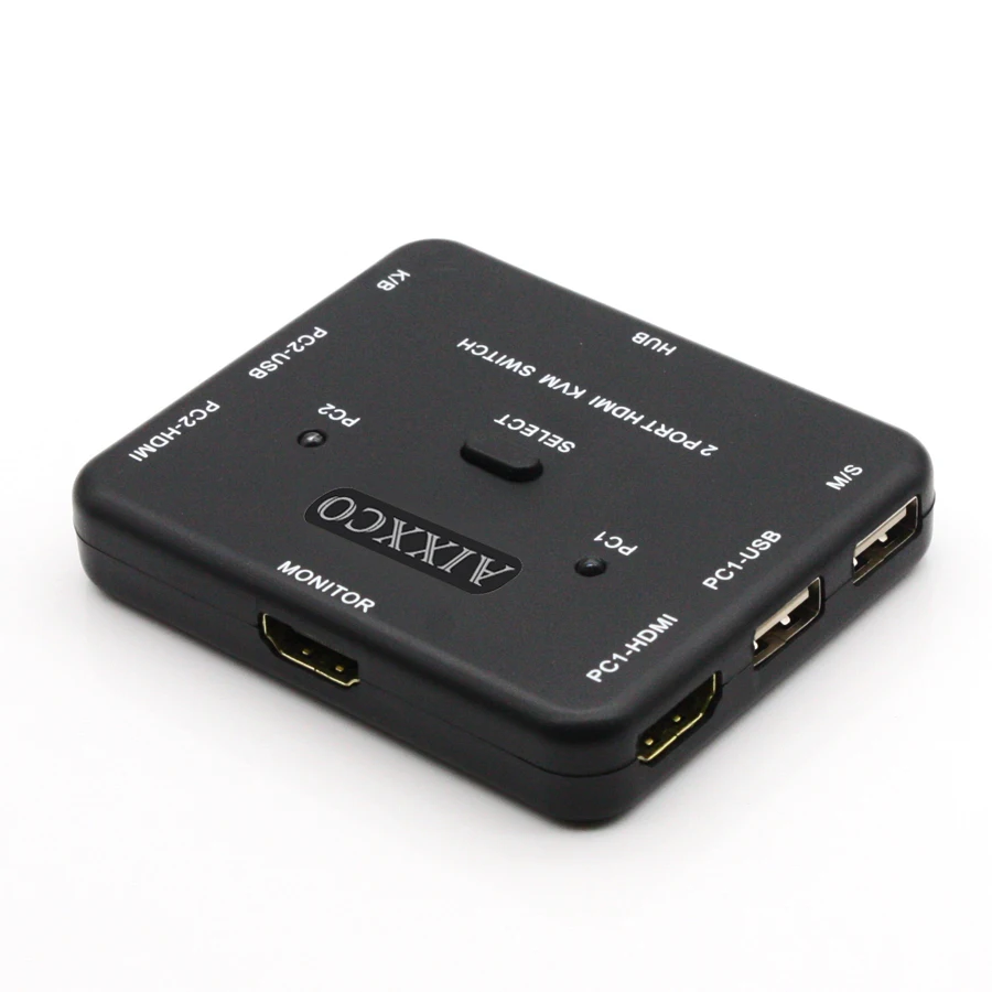  AIXXCO HDMI KVM Switch 1.4v Switcher 2 Port PCs Sharing 2 Devices for Keyboard Mouse Printer Monito