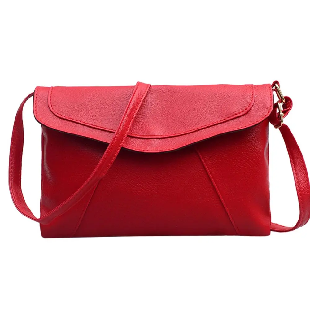 Модная женская мини сумка через плечо Наплечная Сумка из искусственной кожи сумочки, сумки через плечо FC55 - Цвет: Красный