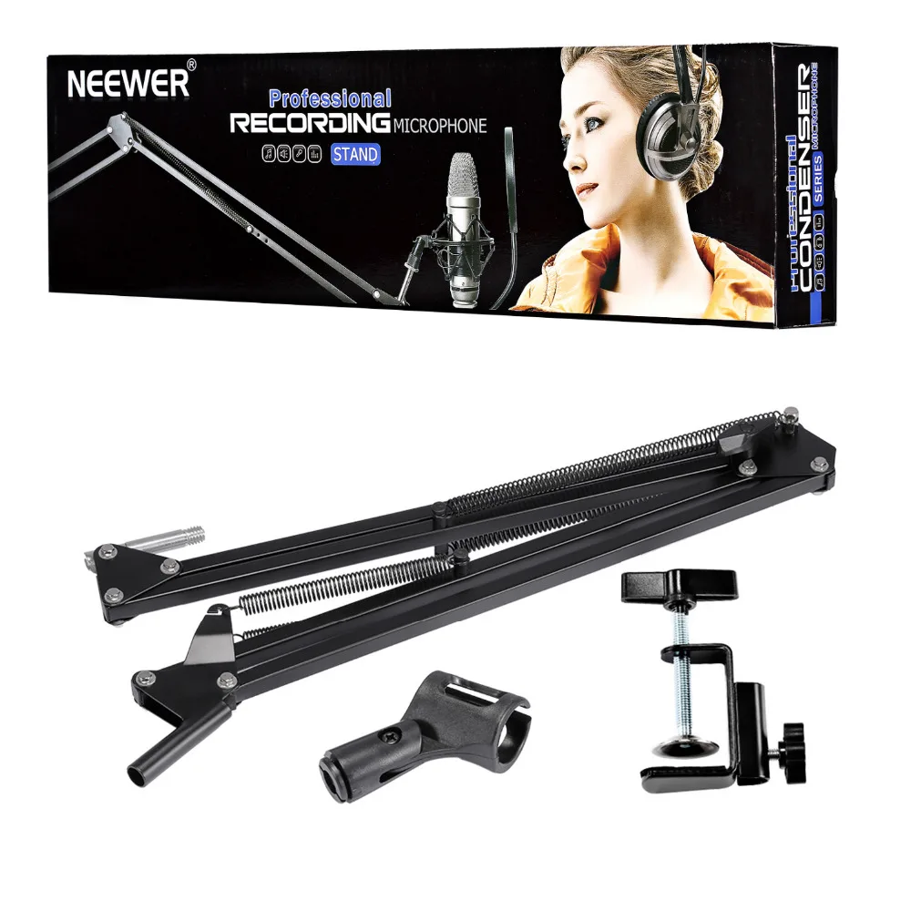 Neewer 3 Упаковка NW-35 микрофон Подвеска стрелы Ножничные руки металлические подставки, черный