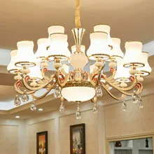 European crystal chandelier modern minimalist luxury atmosphere living room dining room lamp crystal lamp light luxury crystal chandelier post modern minimalist atmosphere restaurant lamp designer model villa luxury living room lamp