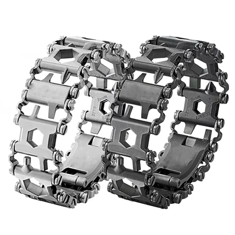

Hot sell Stainless Steel Outdoor 29 Kinds Of Multi-functional ToolS Bracelet Portable Tools Camping Survival Screwdriver Cutting
