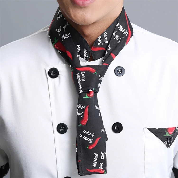 Fashion Print neckerchief hotel uniform restaurant neckerchief cook