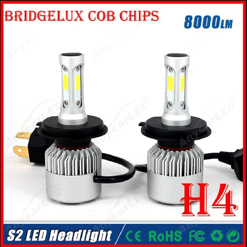 

1Set S2 H4 H7 H11 9005 9006 COB  60W 8000LM 6500K Silver Plug&Play Auto Car LED Headlight Bulb Fog Light Lamp Kit  12V 24V