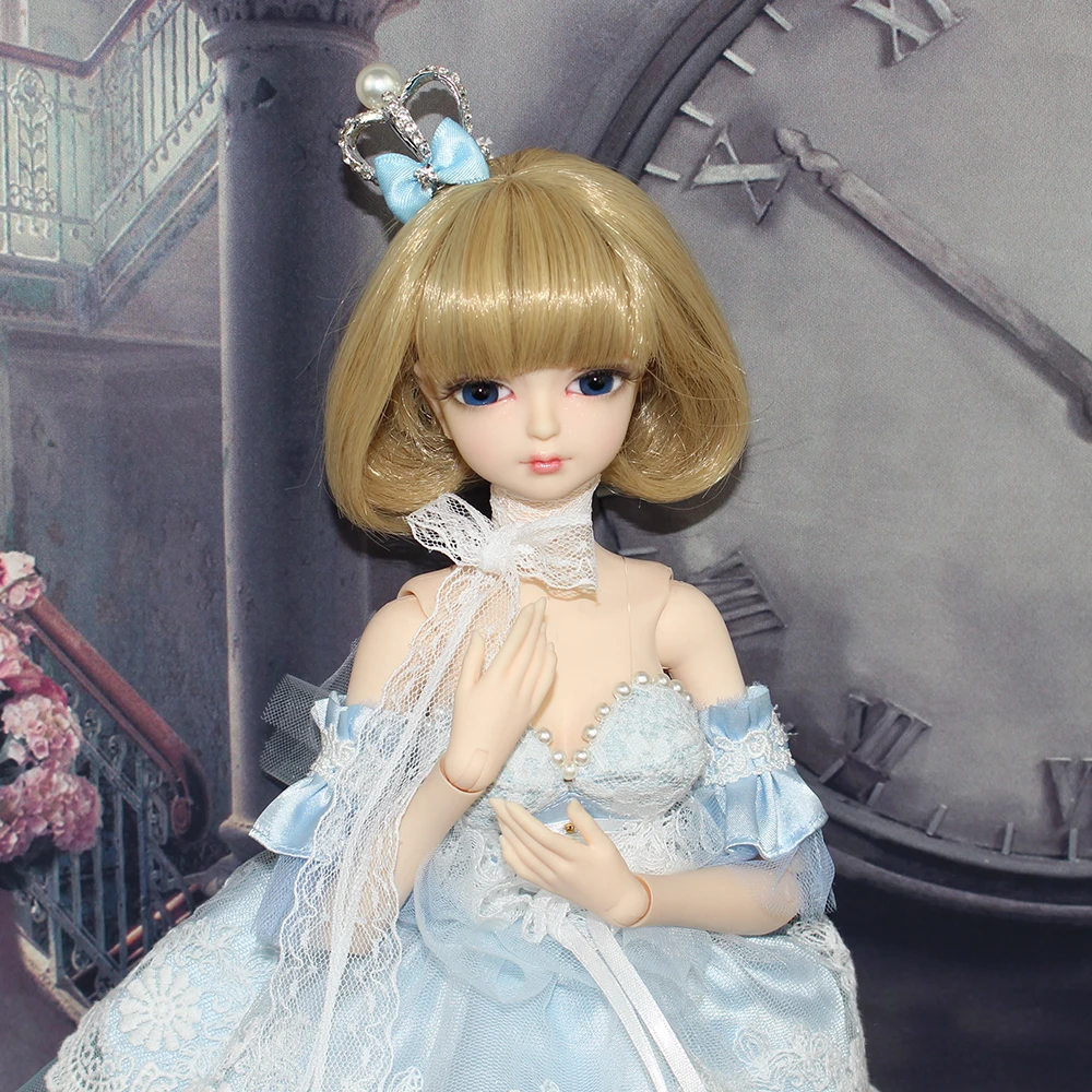Кукла DBS 1/4 BJD № светлые короткие волосы для суставов тела с макияжем включая