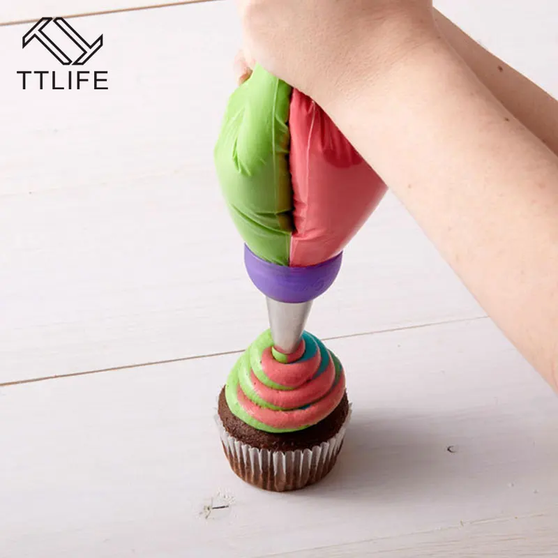 Buy TTLIFE 3 Hole 3 Color Icing Piping Bag Nozzle