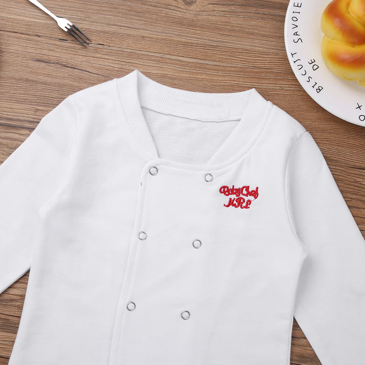 Baby Toddler Boys Girls Cook Chef Halloween Cosplay Outfits Baby Cook Chef Kitchen Uniform T-shirt Pants Hat Photography Costume 4