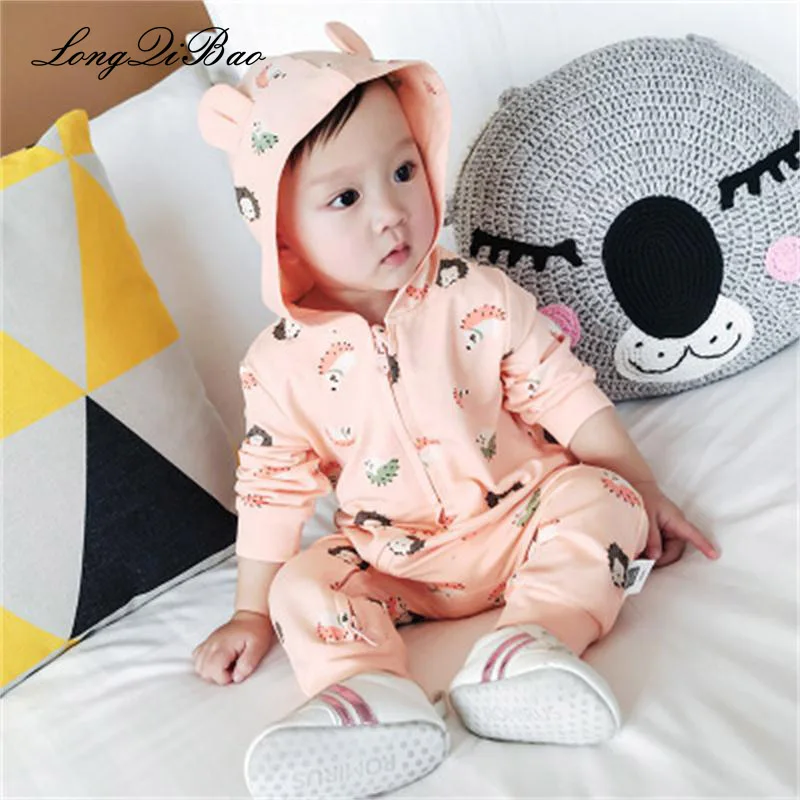 

High quality 2018 children's onesies printed romper baby clothes 6-12 months baby romper small children fall