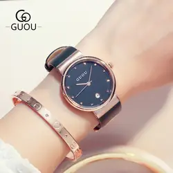 Новая мода ретро простые женские часы пояса из натуральной кожи для женщин Повседневное кварцевые наручные женские часы для отдыха Relogio