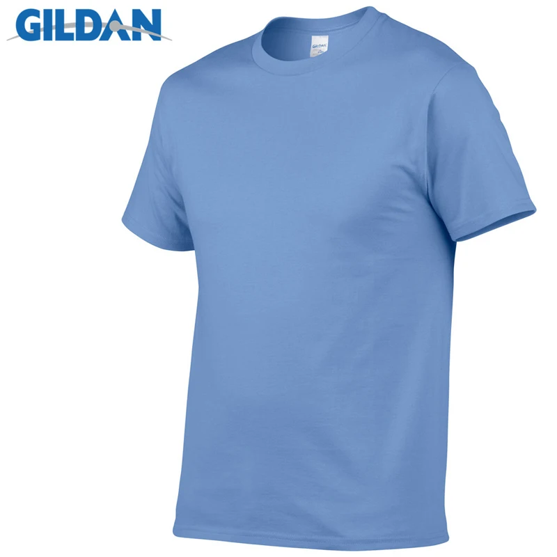 5pcs Lot GILDAN Brand Solid color T Shirt Mens Black And White 100 cotton T shirts