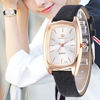 

WJ-8552 Brand Leather Watch Luxury Classic Wrist Watch Fashion Casual Rectangular Quartz Wristwatch Clock Women Unisex Watches