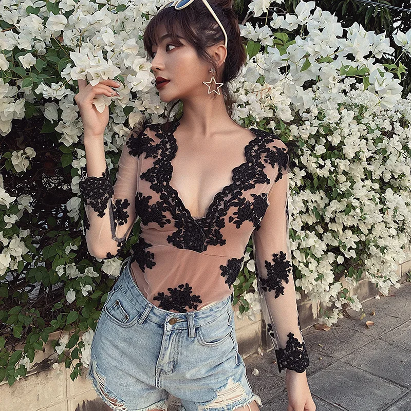 

Swimsuit With Pushup 2019 Bikini Women's Bathing Suits Swimsuits For Full Lace Perspective Screen Push Up Women Solid Polyester