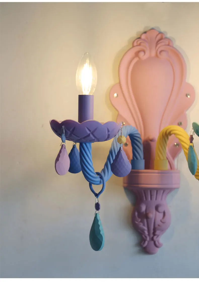 米度儿童房灯创意水晶壁灯现代简约彩色客厅电视墙壁灯北欧灯具-tmall_10