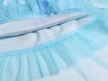 Girls Toddler Skirts Cartoon Unicorn Tutu Pony Horse Icing Anna Princess Printed Lace Little Girl Clothes Kids Long Skirt 3
