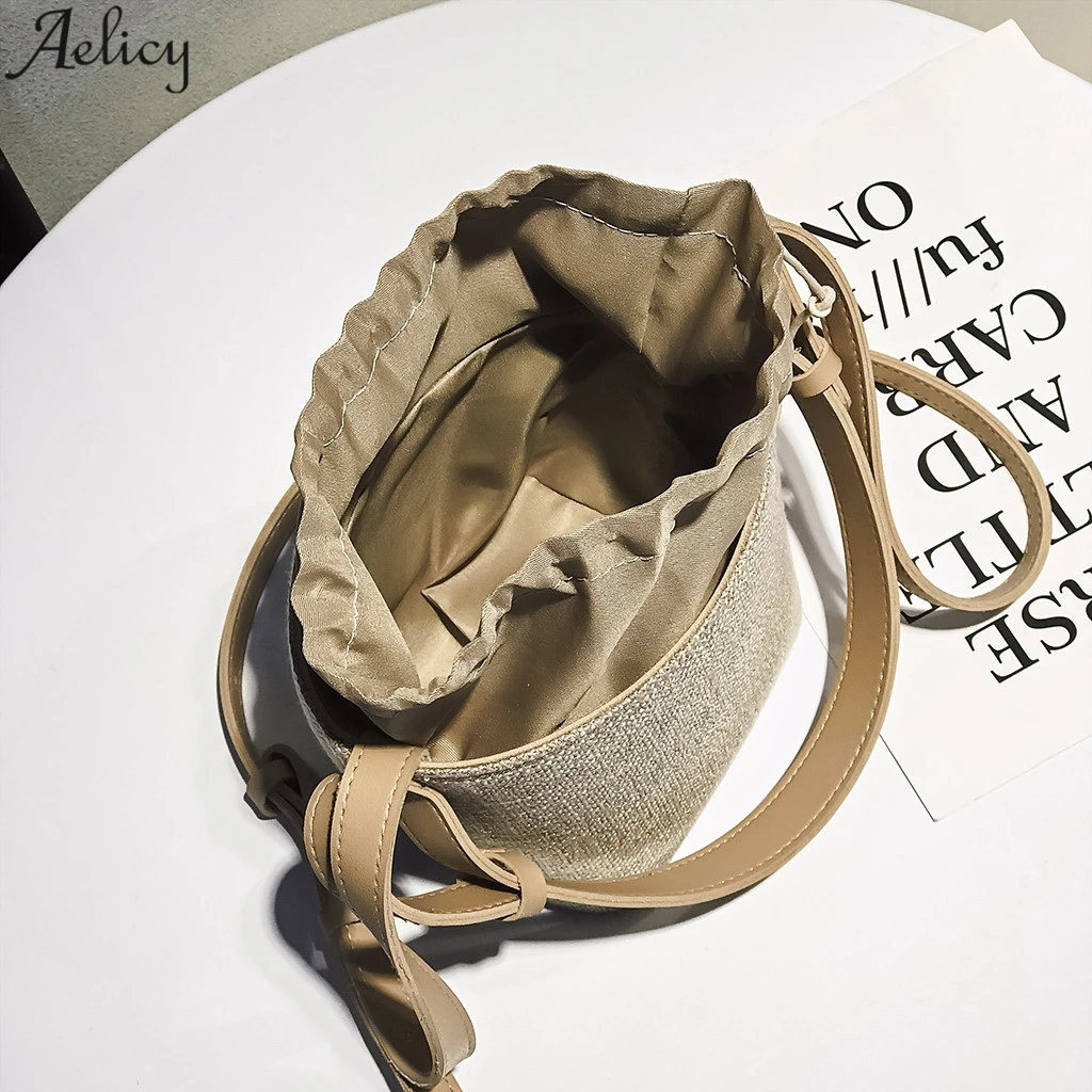 Aelicy женское баррель полотно мешковина Слинг Сумка мессенджер модный