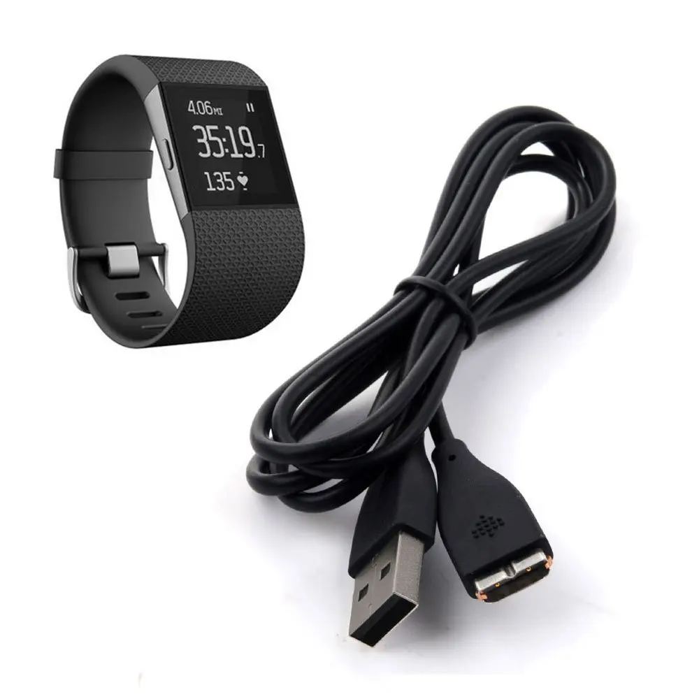 Для Fitbit 100 см USB кабель для зарядного устройства для Fit bit Surge фитнес-часы браслет Drop Smartwatch замена кабеля