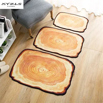 

XYZLS Antique Wood Tree Annual Ring 3D Floor Mats for Living Room Bedroom Creative Rugs Doormats Kitchen Carpets 1PC