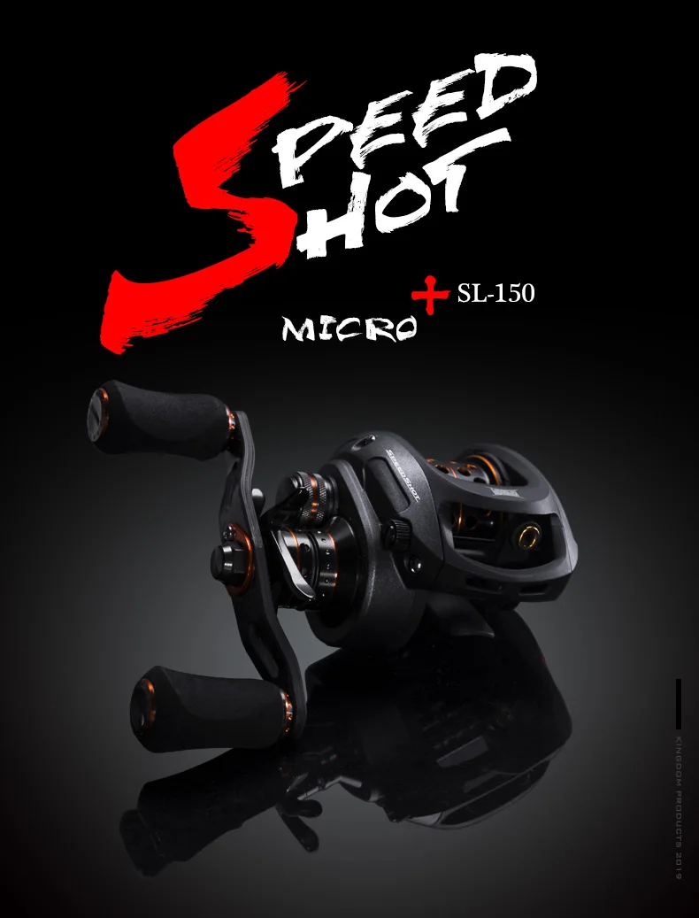 Kingdom SPEED SHOT MICRO 2019 New Double spool 6.51 High Speed Baitcasting Reel Ultralight 12+1 Ball Bearings Fishing Reel (1)