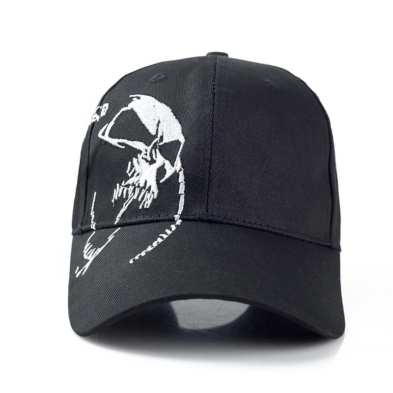 Unisex Skull Embroidery Baseball Cap Male Female Ghost Face Hip Hop Caps Women Men Fashion Casual Hipster Snapback Hat CP0107  (5)