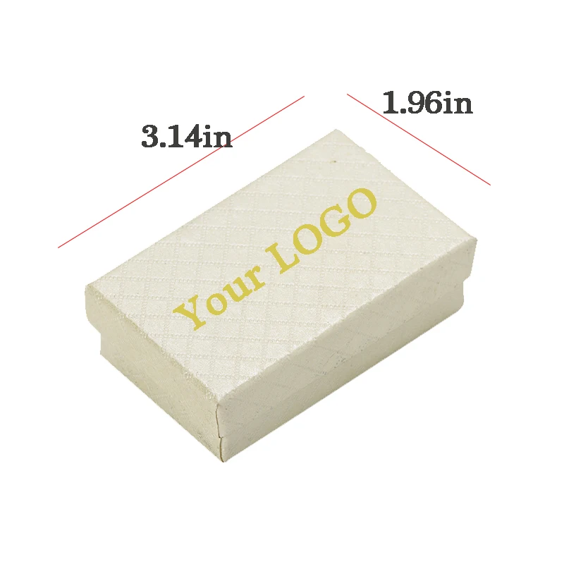 

Can Custom logo on 5x8cm Jewelry Box for Necklace/Earring/Ring Sets Packaging Gift Boxes Display Cases 32pcs