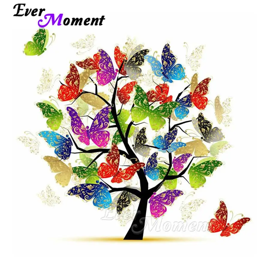 

Ever Moment Butterfly Tree Diamond Painting 5D DIY Cross Stitch Picture Of Rhinestone Diamond Embroidery Home Decor S2F1503