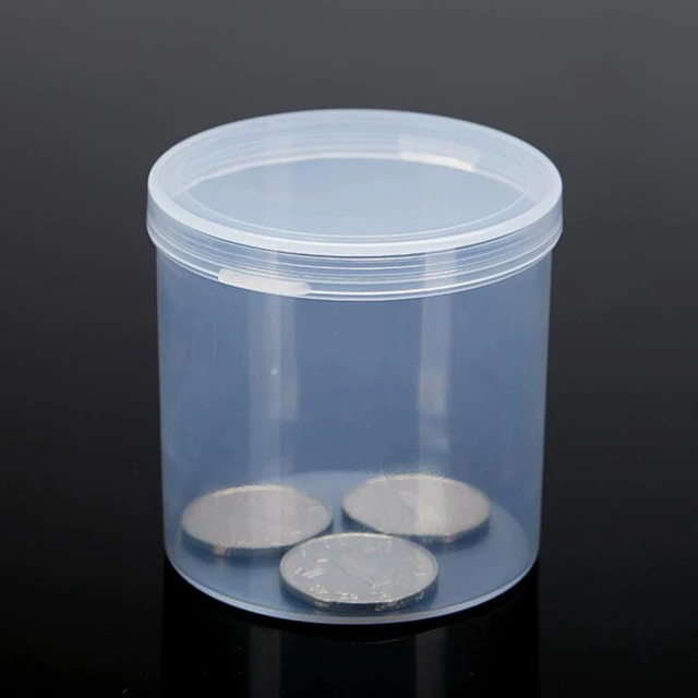 1pc Small Round Plastic Box Transparent Pp Plastic Container Storage Box  For Screws Jewelry Coins Earphone Electric Wires - Tool Box - AliExpress