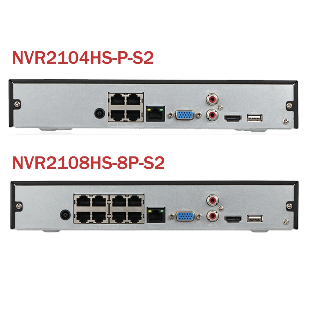 DH NVR2104HS P S2 4/8 CH POE NVR 1U PoE сетевой видеорегистратор Full HD 6MP запись для IP камеры с