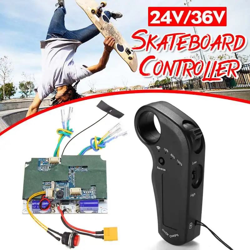 

24V/36V 2.4G Electric Dual Drive Controller With Remote For Brushless DC Motor Skateboard Longboard