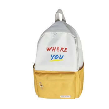 

2019 New Autumn Winter Women's Backpack Portable Backpack Casual Wild Contrast Lady bags Color Backpack Fashion#G8
