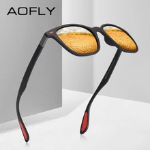 AOFLY, фирменный дизайн, поляризационные солнцезащитные очки, мужские, для вождения, квадратная оправа, солнцезащитные очки, мужские, Классическая, уникальная оправа, Gafas De Sol AF8117