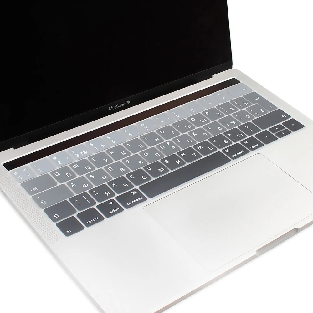 Для Macbook Pro 13 15 клавиатура с сенсорной панелью, наклейка, Европейский русский, испанский, французский, английский, градиентный цвет