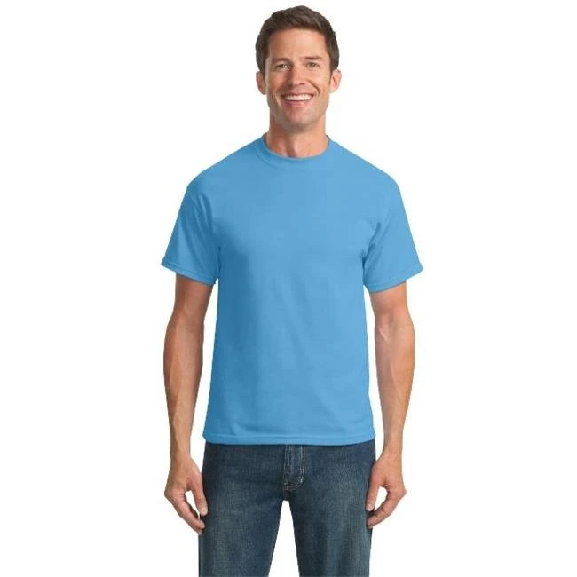 Port & Company PC55 Core Blend Tees Aquatic Blue - Large