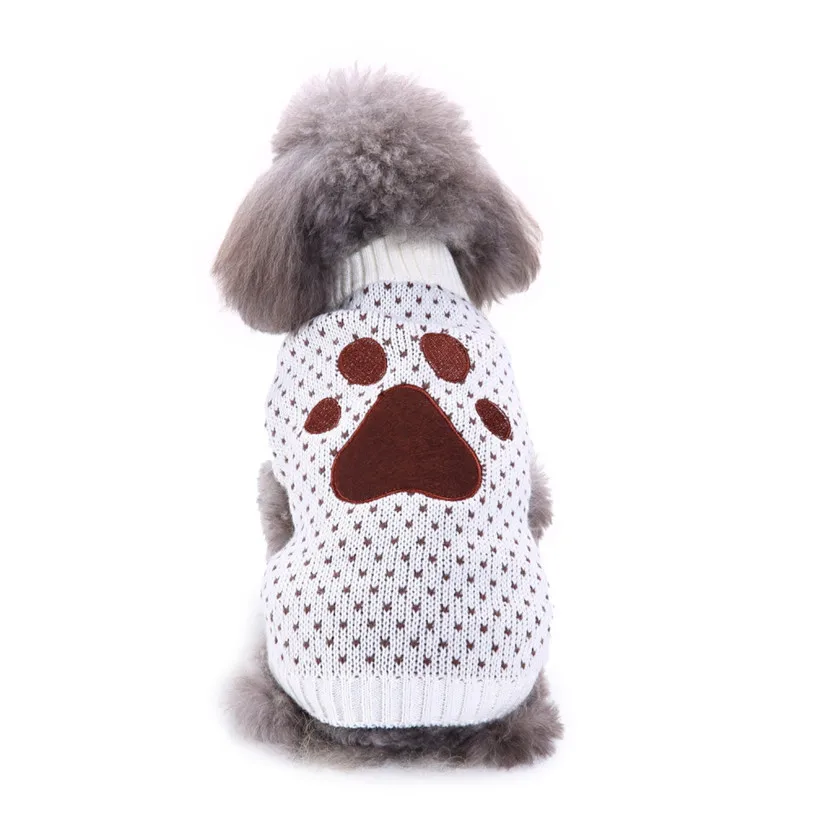 

Dot Print Winter Dog Coat Jacket Clothes Warm Knitting Pet Dog Vest Sweater For Small Medium Dogs Chihuahua Dog Costume 40JA16