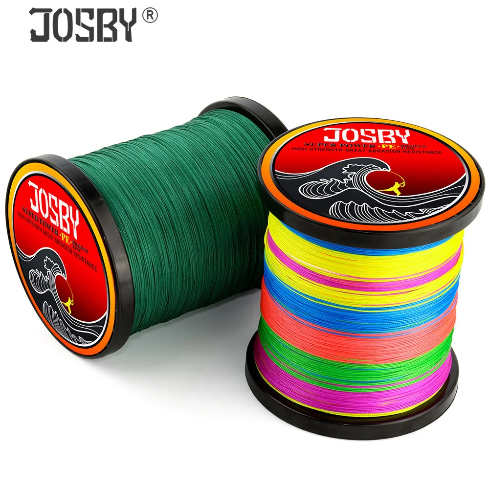 JOSBY 4 خيط مجدول للصيد 150 M 300 M 500 M 1000 M 4 السواحل خيط مجدول للصيد المتعددة الشعيرات الصيد سلك الكارب الصيد 10-120lb