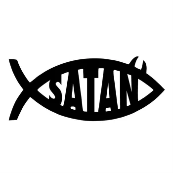 

11.9cm*5cm Satan Fish Animal Vinyl Car Styling Stickers Decals Fashion Decor S4-0021