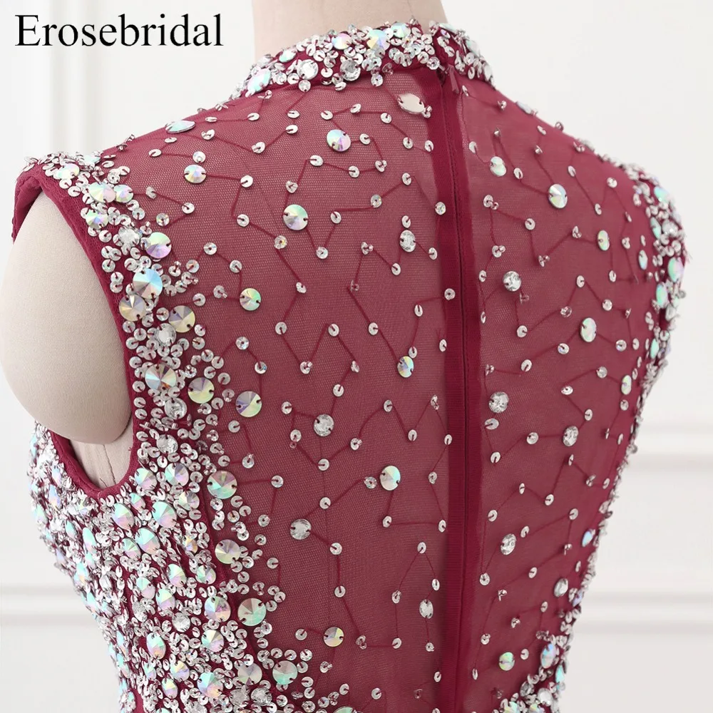 [In Stock] Formal Dress Women Elegant Evening Dress Long 2019 Red Royal Blue Mermaid robe de soiree Sparkly Beaded Sweep Train