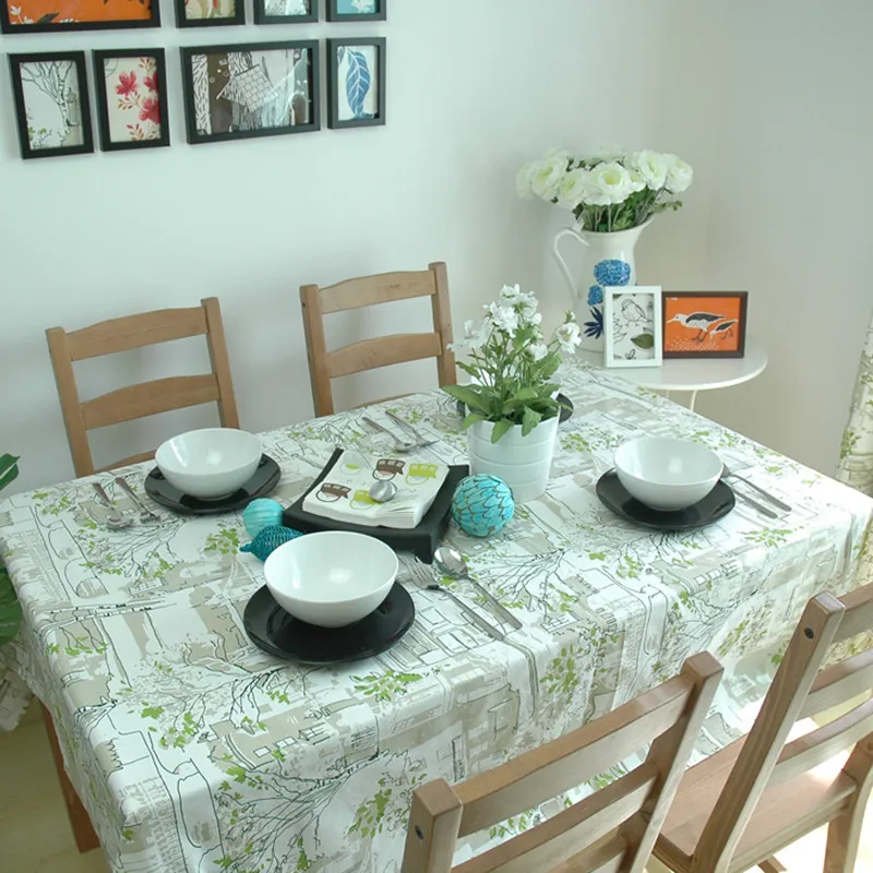 

Free shipping high quality 100% cotton dining table cloth table color for home 145*200cm