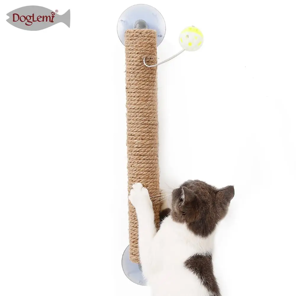 

Cat Scratching Post Sucker Cat Toy Scratcher for Window or Wall