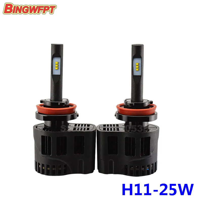 

1 Pair P6 H11 25W car Headlight LED Bulb 3000/4000/5000/6000K for ZES LED CHIP 3200LM Auto parts Lamp