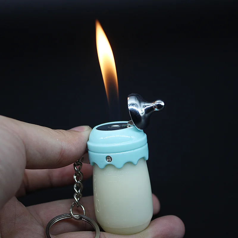 2 шт./лот креативная газовая зажигалка для бутылок с молоком. Портативная