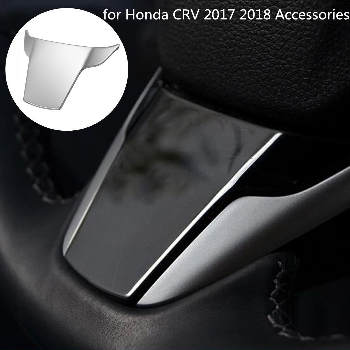 

Stainless Steel Steering Wheel Cover Trims for Honda CRV 2017 2018 9.5 x 5.8cm Car Styling Accessories