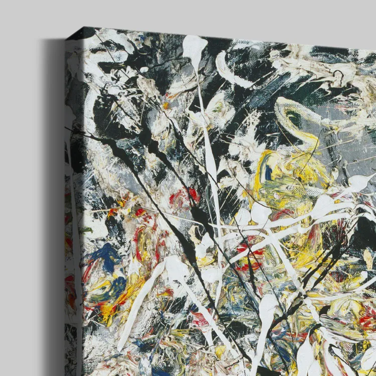 Американский художник Pollock современный цвет искусство абстрактная офисная компания бескаркасные гигантские Большие размеры декоративная живопись маслом на холсте