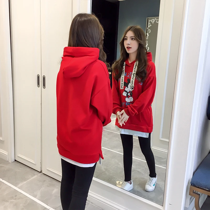 

Cartoon Mickey Women Sweater 2017 autumn and winter new Korean fashion dress maternity sweater hedging