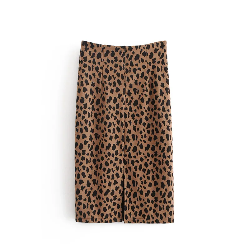 Горячая Распродажа звезды в 50-8302 европейской и американской моды зерна леопарда вязание длинные юбки