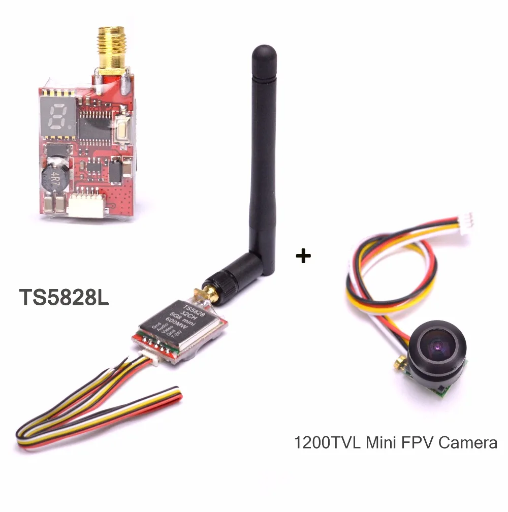 Readytosky ts5828/ts5828l Micro 5.8 Г 600 МВт 48ch мини FPV-системы передатчик с цифровым Дисплей - Цвет: TS5828L and Camera