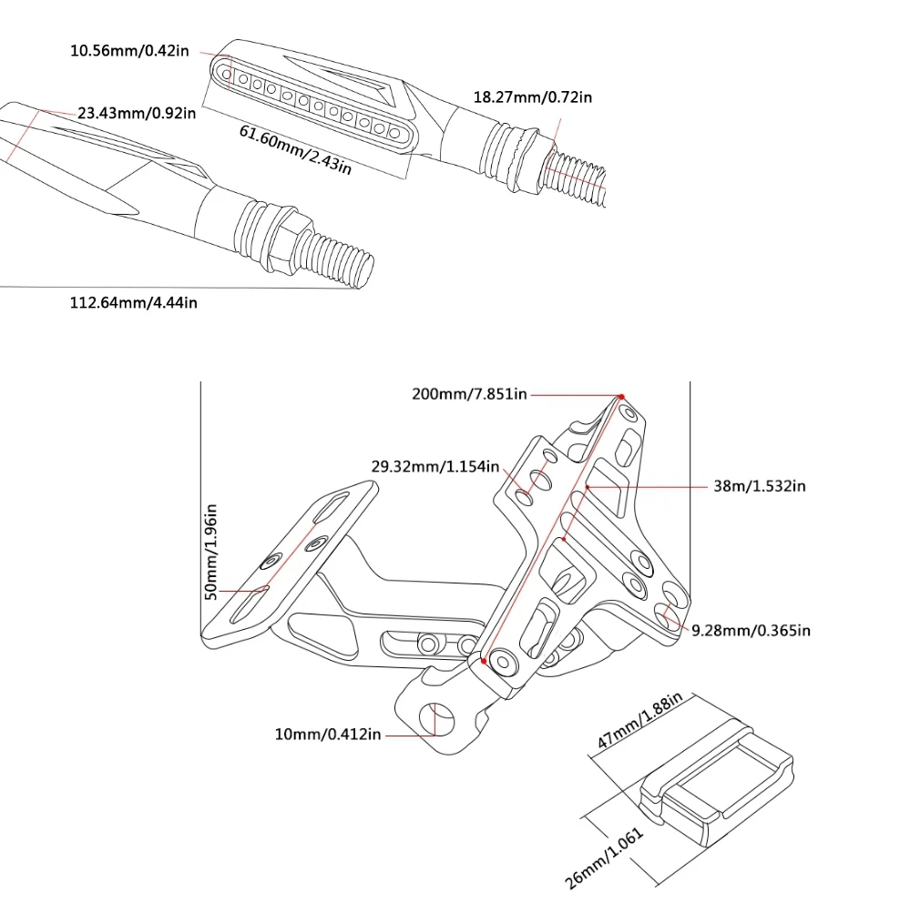 Для BMW F650GS F700GS HONDA CBR650R CB650R CBR650F CB650F Универсальный держатель номерного знака