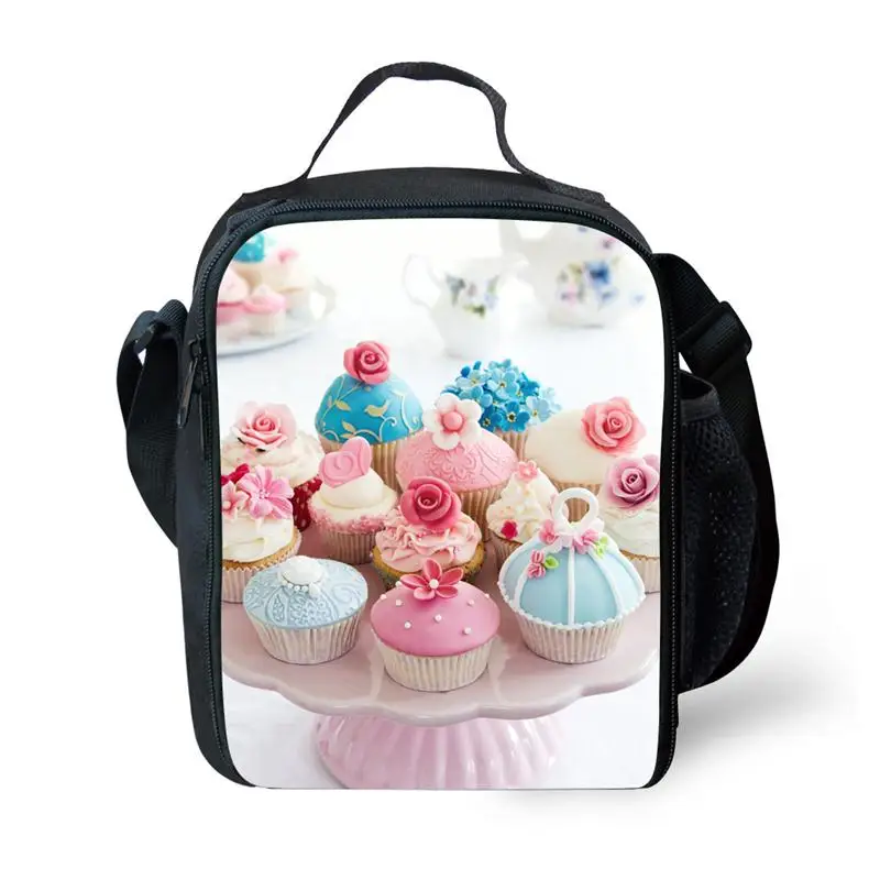 Heart Shaped Fresh Fruit salad Print Lunch Bag For Kids Cute Princess