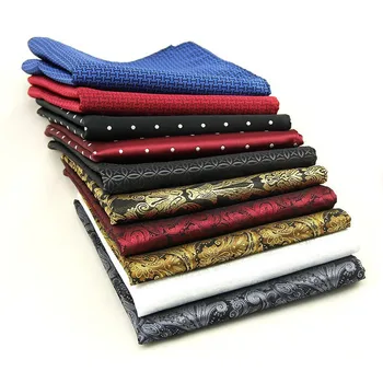 

men's strips handkerchief polyester pocket towels wedding business suit pocket square hanky hankie for men 2pcs/lot